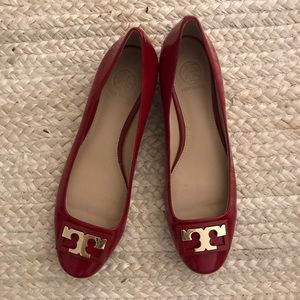 Tory Burch T block kitten heels, size 8
